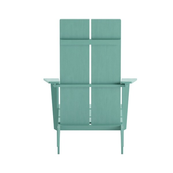 Modern Dual Slat Back Adirondack Style Chairs (Set of 2)