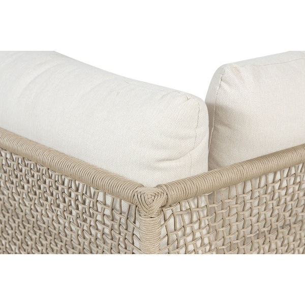 Cypress Teak Wood Sofa with Rope Design