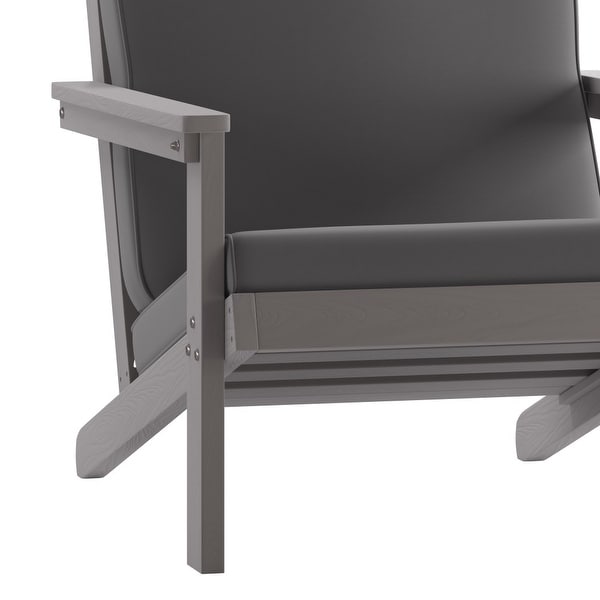AllWeather Poly Resin Adirondack Style Chair and Cushions