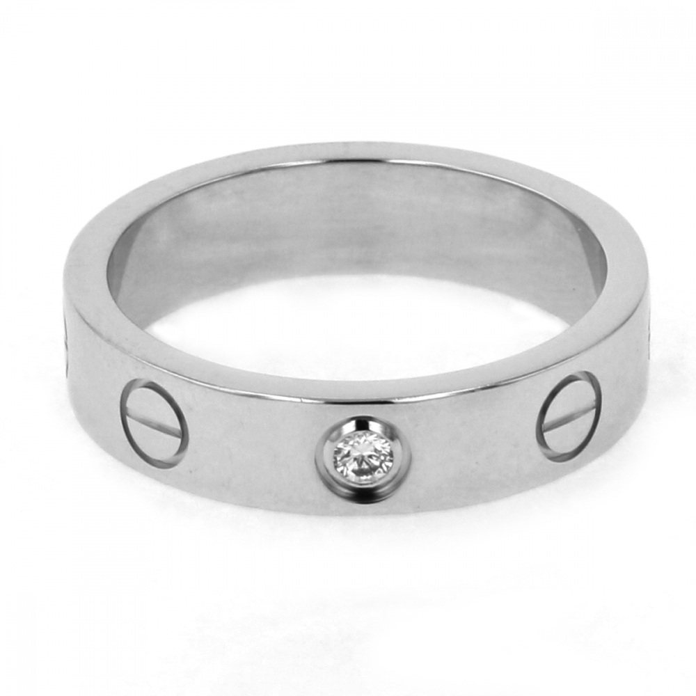 Cartier Love Ring 18K White Gold Diamond