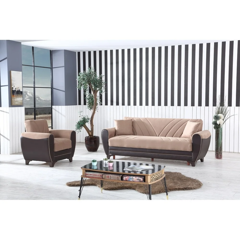 Fonxy 3-piece Living Room, Sofa, Loveseat And Arms Chair  Set Grey