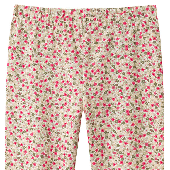 Yigga Mädchen Capri-Leggings mit Blümchen-Print