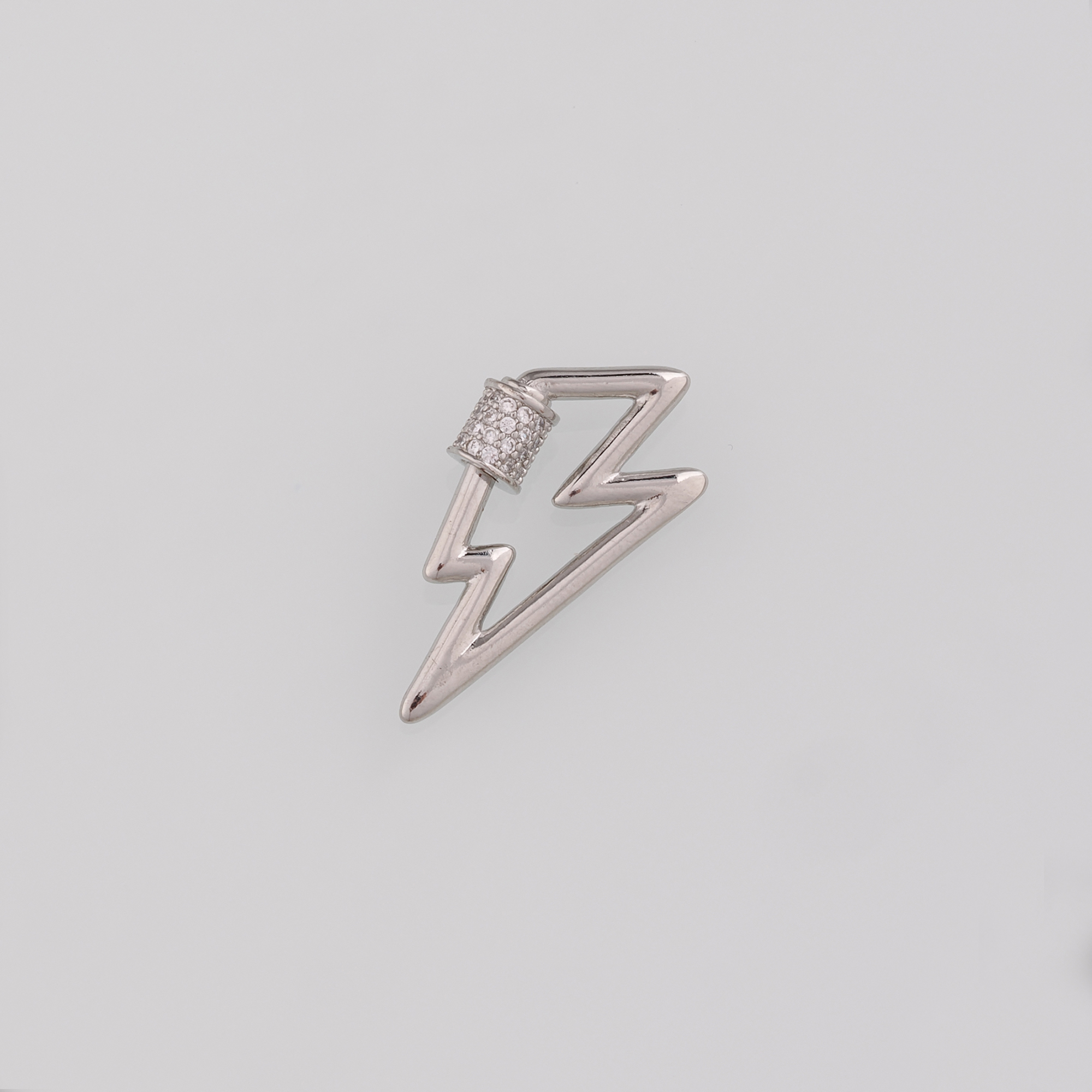 18K Gold Filled Lightning Carabiner Clips,Dainty Lightning Screw Clasp Lock for DIY Jewelry Finding Necklace Bracelet