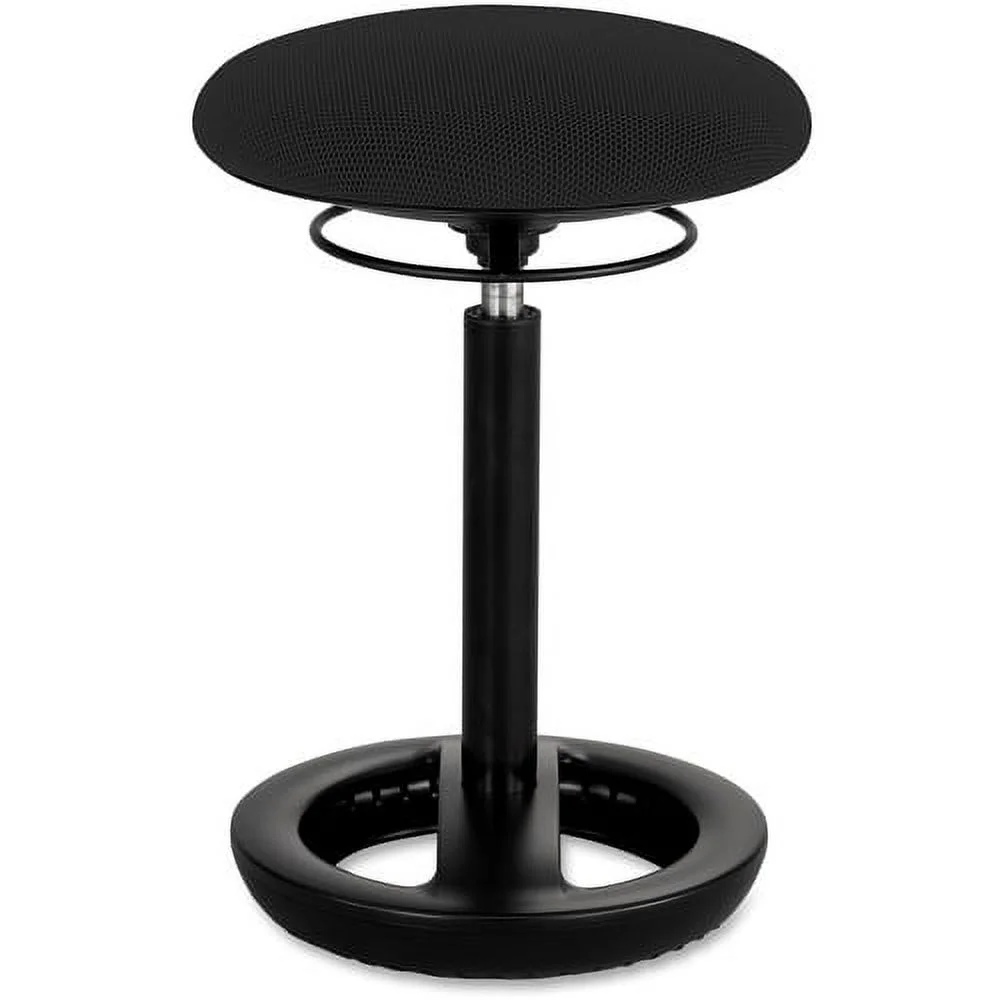 Safco TWIXT Ergo Desk Height Chair - Black Polypropylene, Nylon, Vinyl Seat - Rounded Base - 1 Each | Bundle of 10 Each