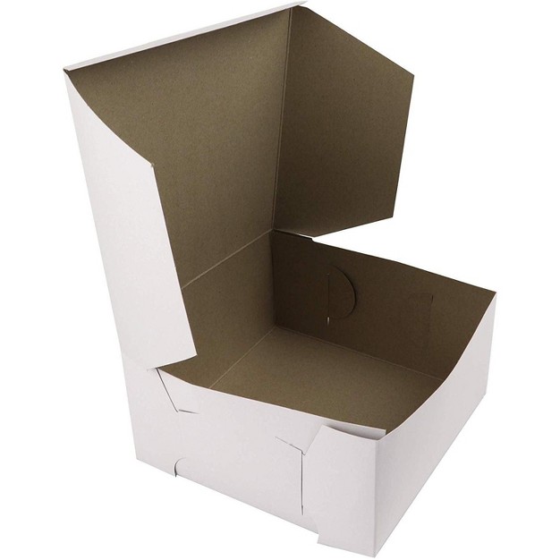 O x27 creme 7 Inch X 7 Inch X 4 Inch High Square White Cake Box Pack Of 100