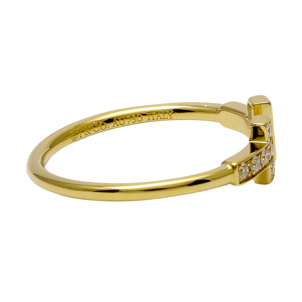 Tiffany & Co. Tiffany T Diamond Wire Ring 18K Yellow Gold