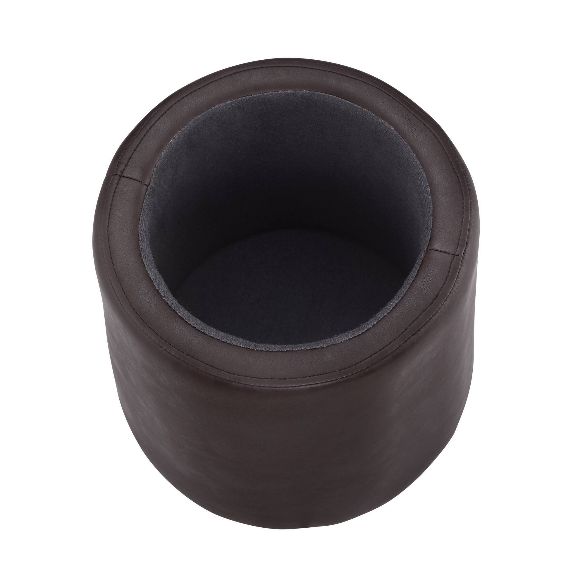 Linon Patrick Storage Ottoman, Brown