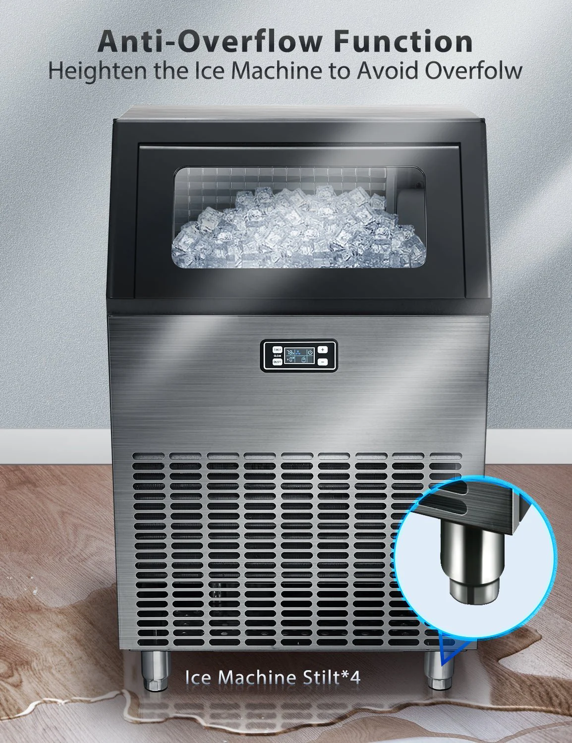 100LBS/200LBS/265LBS  Freestanding Commercial Ice Maker Z5845A