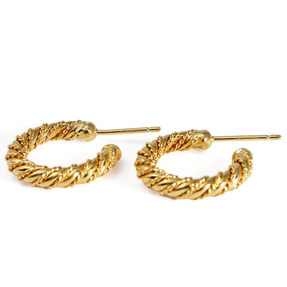 Tiffany & Co. Tiffany Twisted Hoop K18YG Yellow Gold Earrings