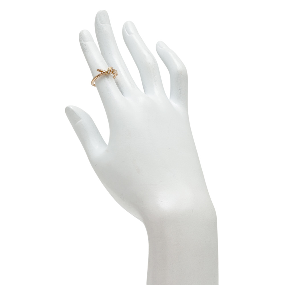Tiffany & Co. Knot Ring 18K Rose Gold Diamond 69526462