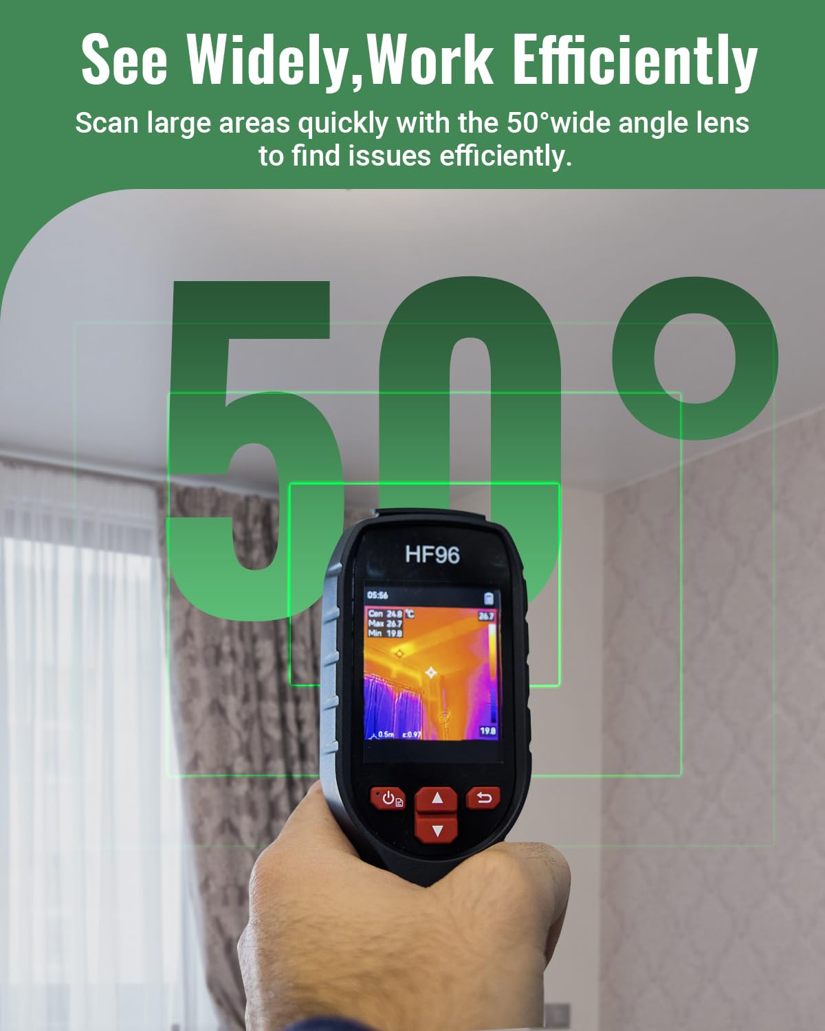 2026 Thermal Camera, Super Resolution 240 x 240, Thermal Imaging Camera with Pointer, 96 x 96 IR Resolution, 25 HZ Infrared Camera,-4°F to 1022°F, 50°FOV, 8h Battery Life Thermal Imager