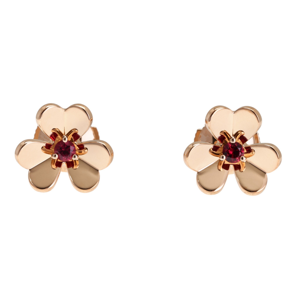 Van Cleef & Arpels Frivole Earrings 18K Rose Gold VCARP7SA00