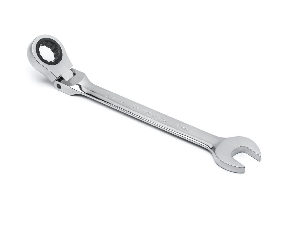 16 Pc 72-Tooth 12 Point Flex Ratcheting Combination Metric Wrench Set