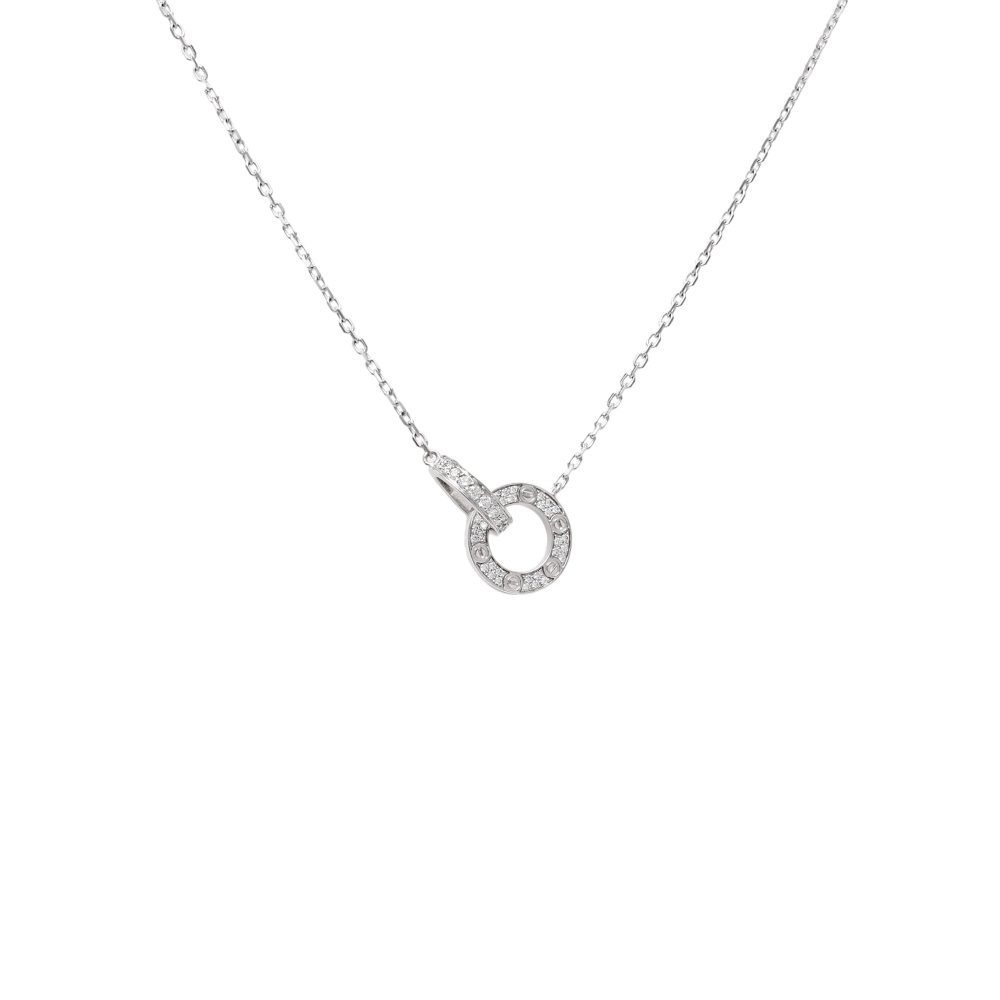 Cartier Love Necklace 18K White Gold Diamond B7216300