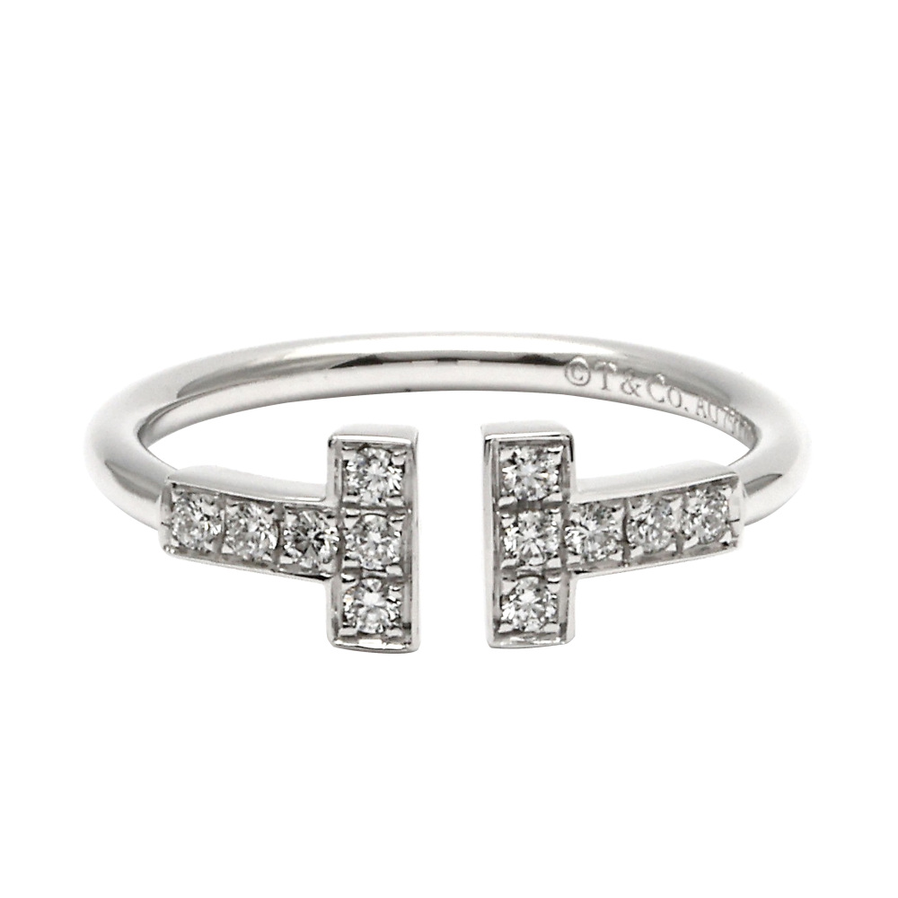 Tiffany & Co. Tiffany T Wire Ring 18K White Gold Diamond 60147232