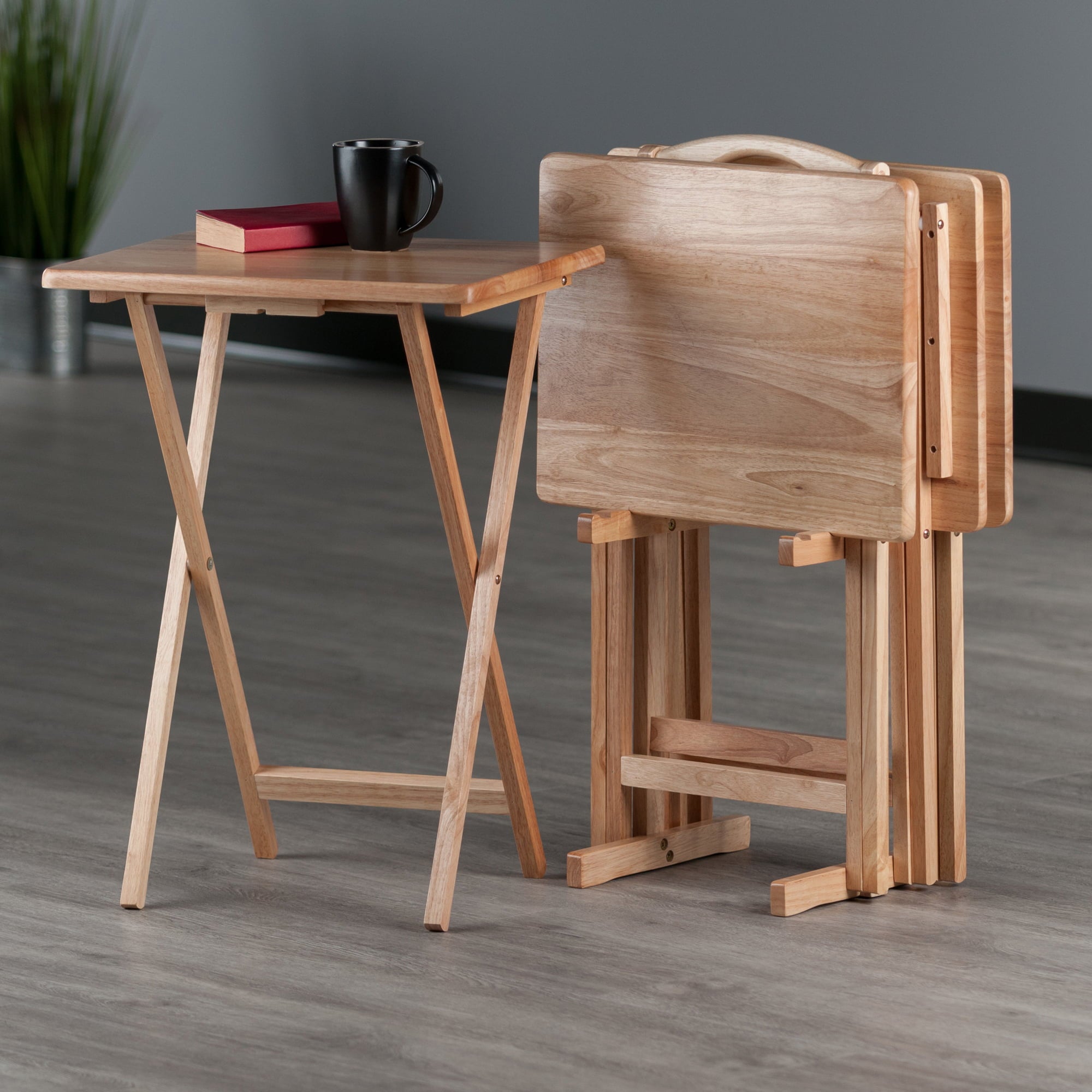 Alex 5-PC Snack Table Set Natural