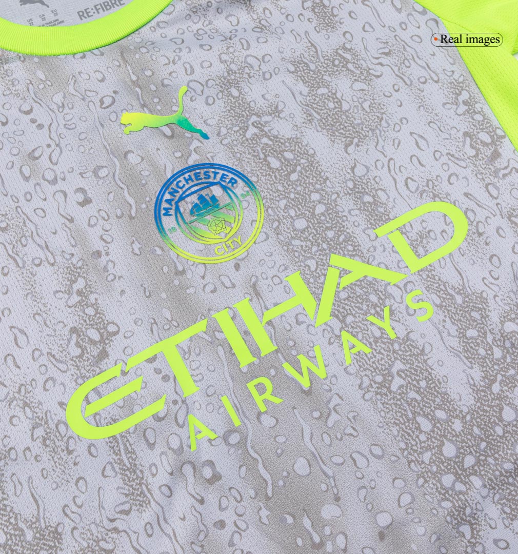 Manchester City Third Away Kids Soccer Jerseys Kit 2025/26