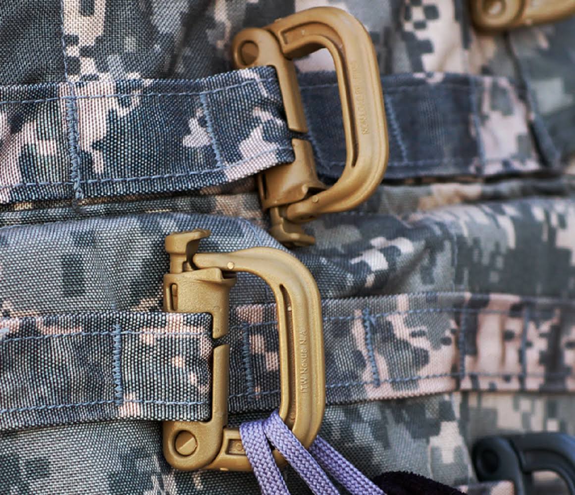 FMS Tactical Grimloc Locking Carabiner -Molle Webbing Accessory Carabiner