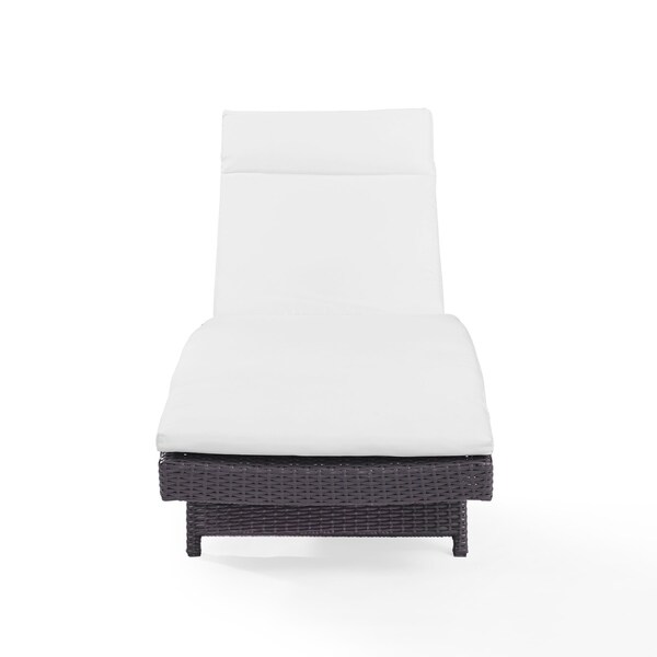 Biscayne Chaise Lounge with White Cushion