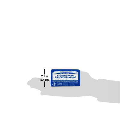 Dr. Bronner's Magic Soap - Castile Bar - Peppermint - 5 oz - Versatile - Adults, Teens, Children 3 and Above