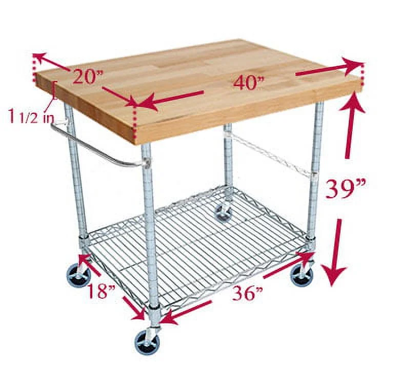2 Tier Gourmet Cart with 20