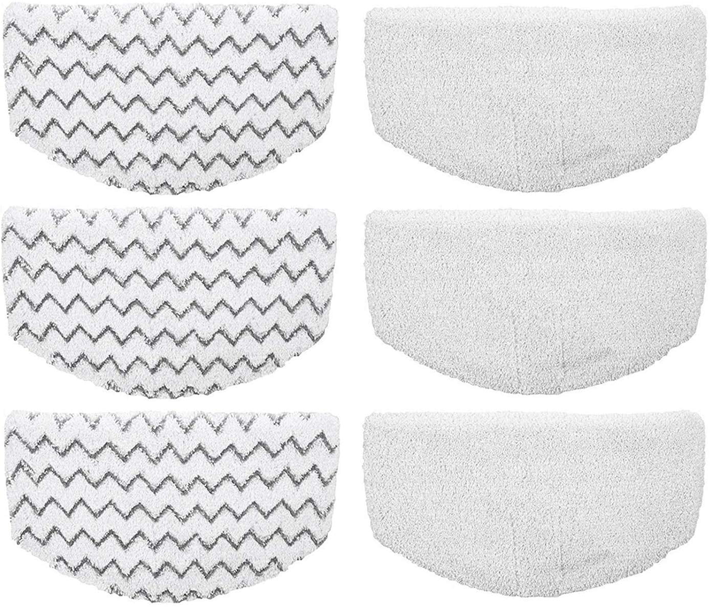 Eshoppercity Brand 3 set (6 pads) Washable Steam Mop Pads Replacement for Bissell Powerfresh 1940 1544 1440 Series Steam Mop, Model 1544A, 2075A, 1806, 5938, 1940W, 1940Q,19408, 19404, 1940A (6)