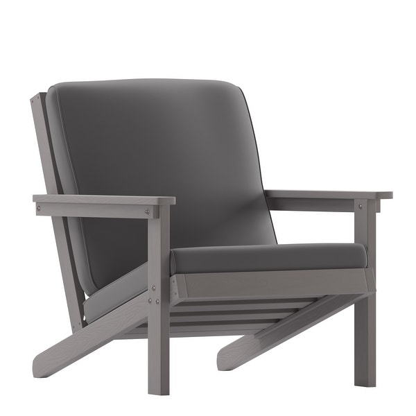 AllWeather Poly Resin Adirondack Style Chair and Cushions