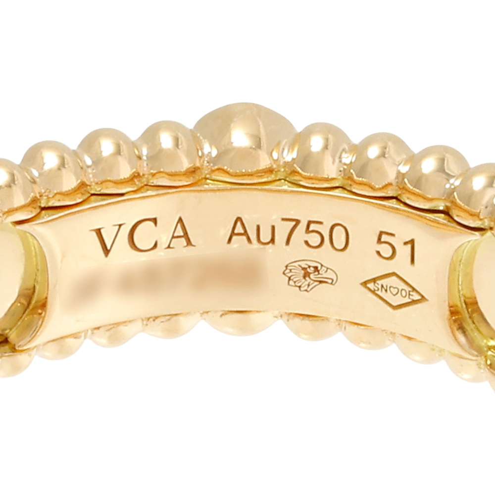 Van Cleef & Arpels Perlet Sweet Clover Ring 18K Yellow Gold Diamond VCARPJMZ00