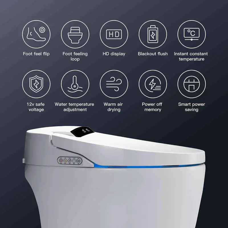 XEK Smart Bidet Toilet – All-in-One Heated Seat, Warm Water Cleansing & Self-Cleaning Nozzle