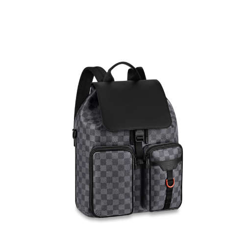 Louis Vuitton Utility Backpack Black And Grey 40Cm