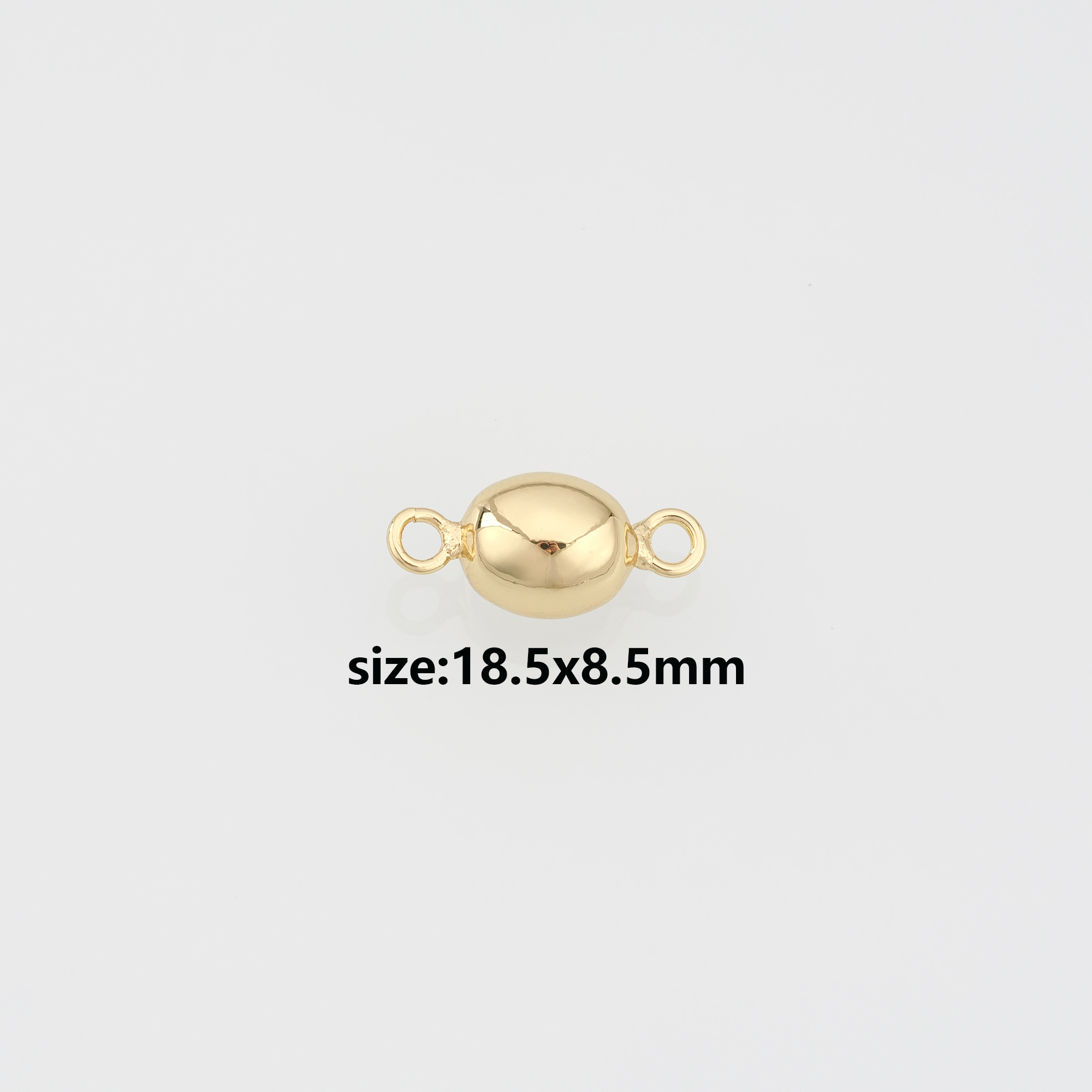 18K Gold Filled Oval Connector,Dainty Oval Charm Necklace Bracelet for DIY Jewelry Making Supply