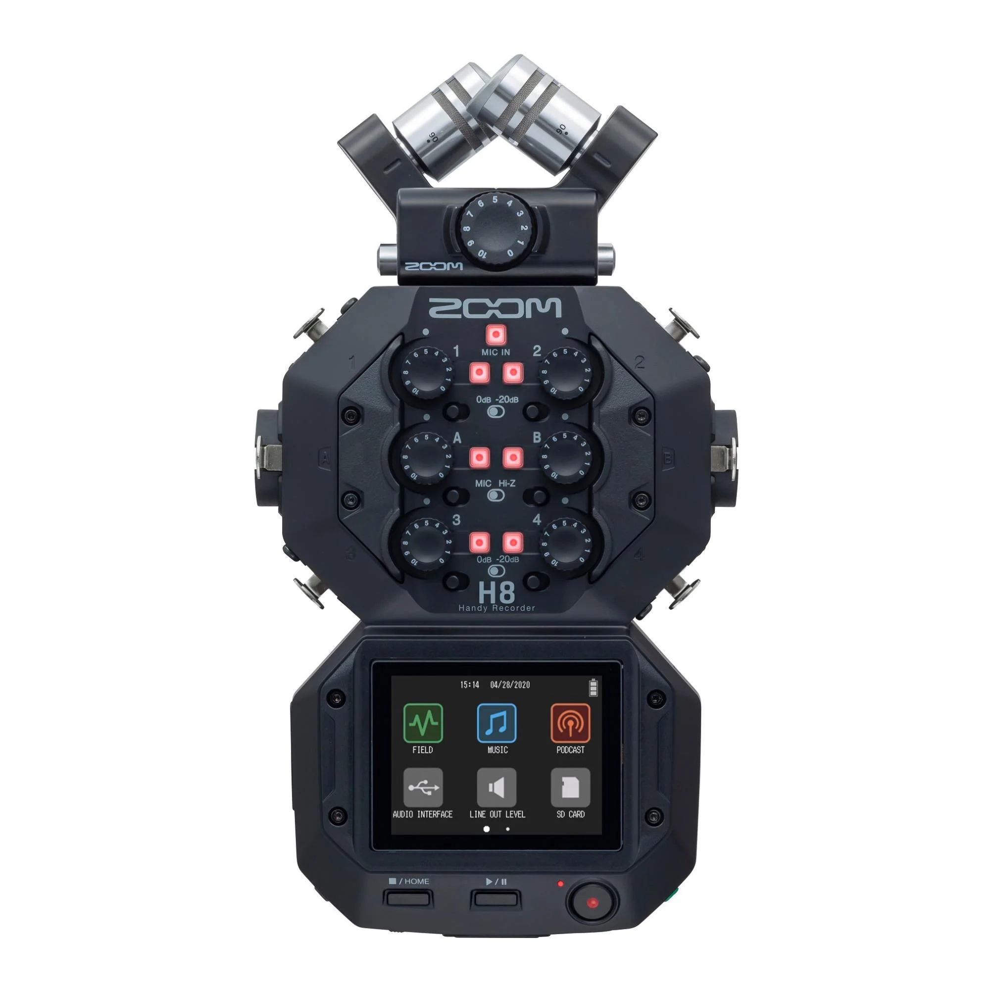 Zoom H8 8-Input/12-Track Portable Handy Recorder with Accessory Bundle