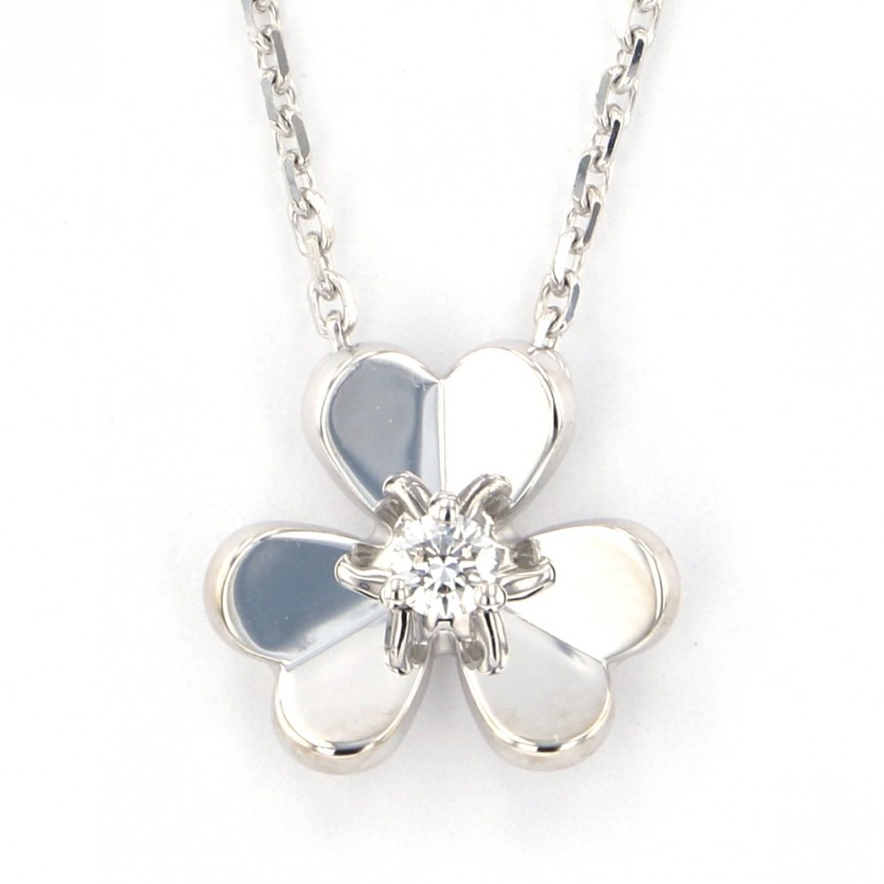 Van Cleef & Arpels Frivole Necklace 18K White Gold Diamond