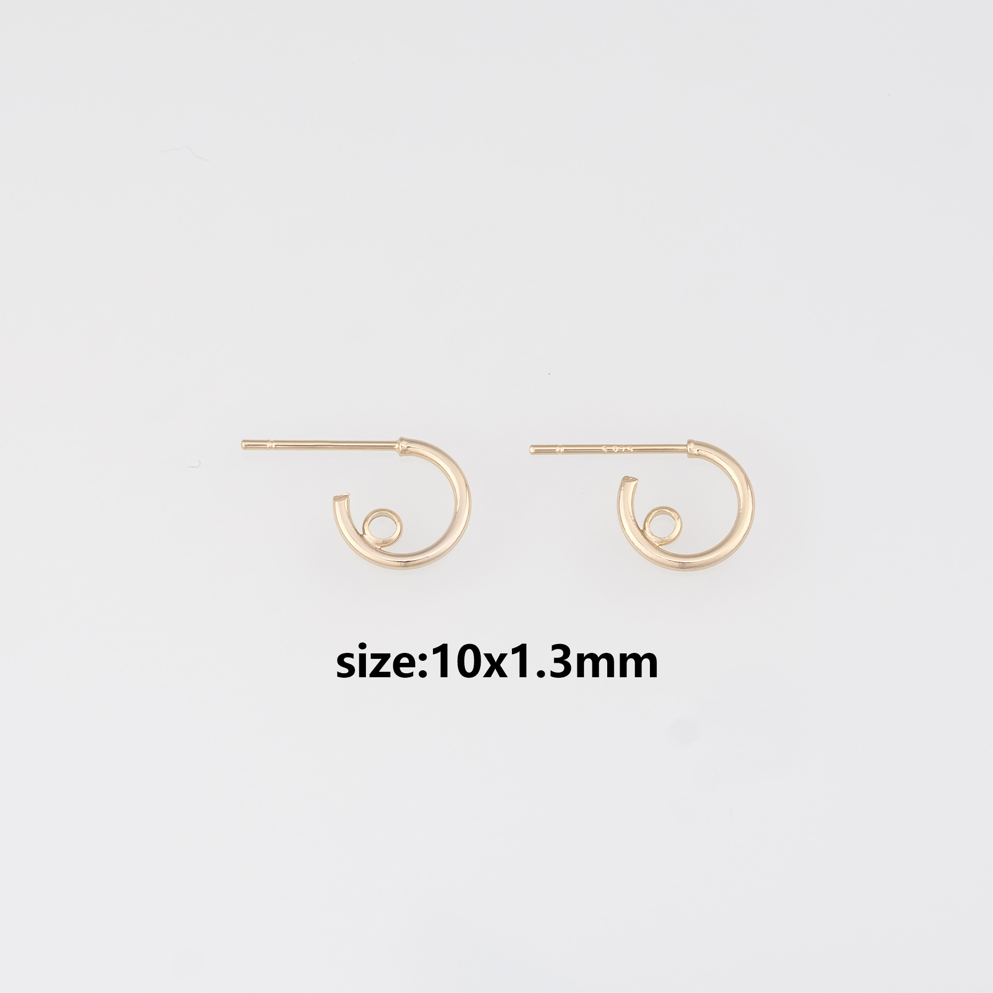 18K Gold Filled Round Hoop Earrings,Dainty Earrings,Hoops Huggie,DIY Jewelry Making Supply