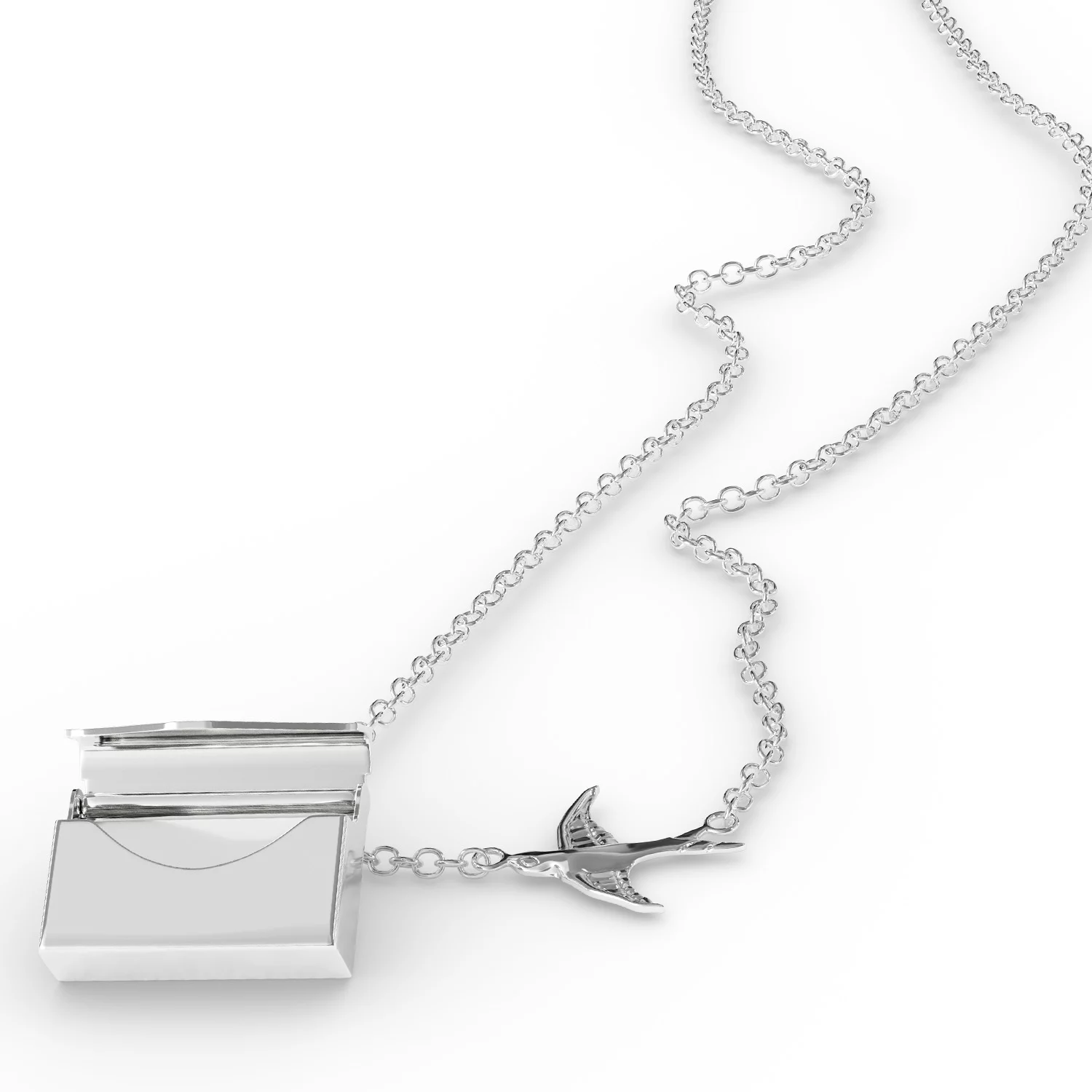 Locket Necklace Beware of the Czechoslovak WolfDog from Czechoslovakia in a silver Envelope Neonblond