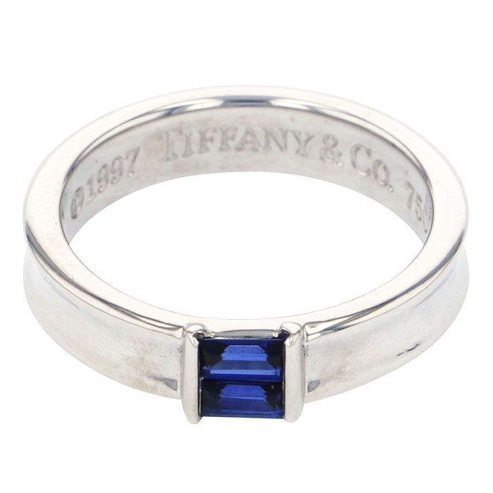Tiffany & Co. Tiffany Sapphire Ring K18WG White Gold Ring
