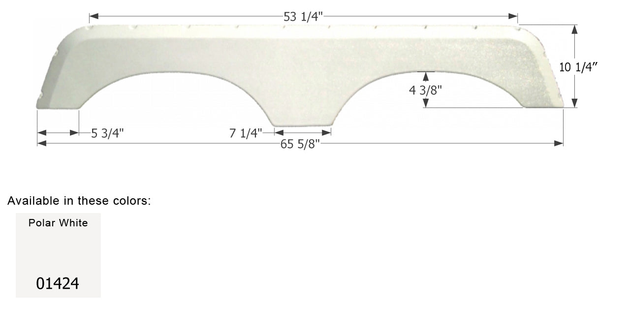 Icon FS700 Tandem Axle Fender Skirt for Jayco – Polar White