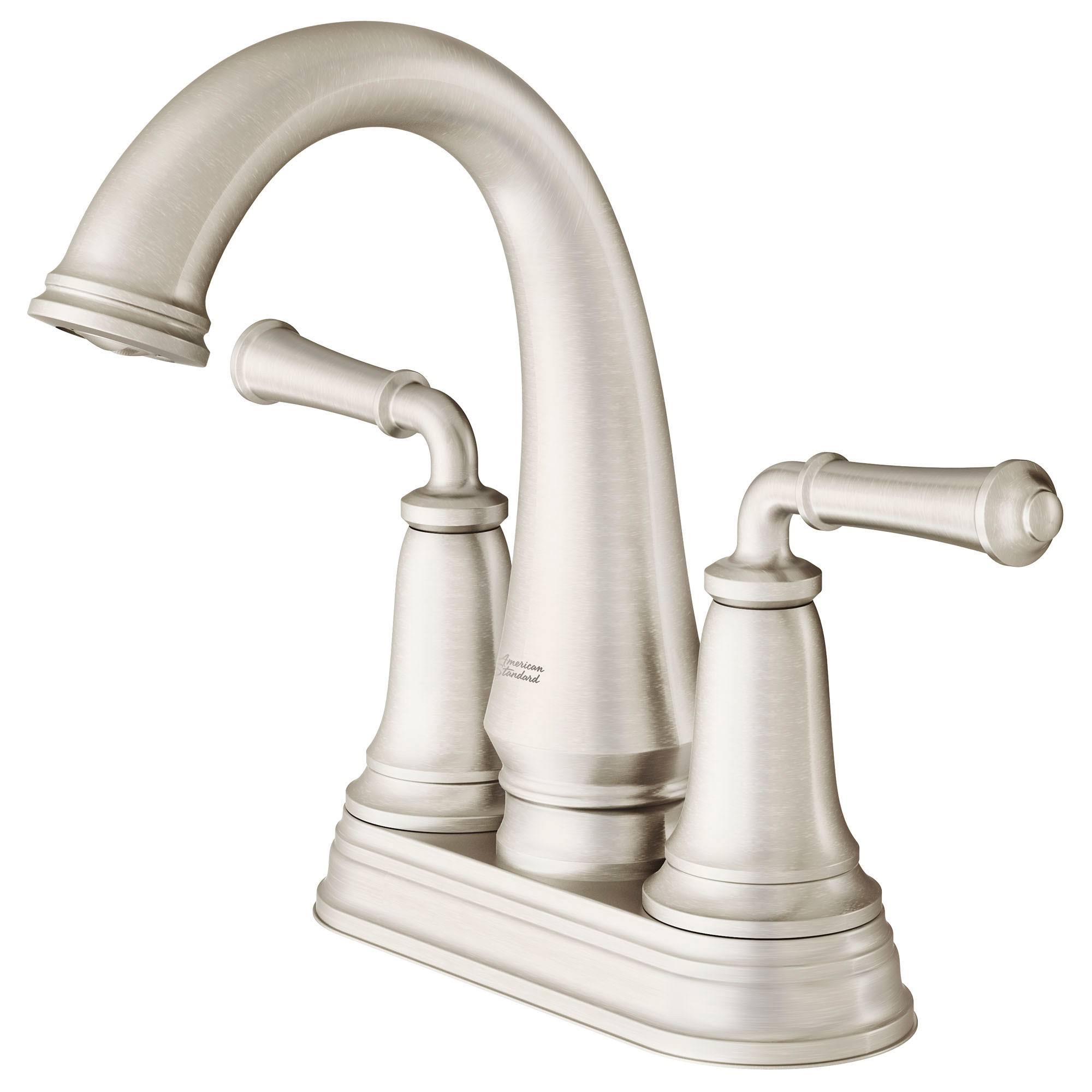 American Standard 7052207.013 Delancey Centerset Bathroom Faucet with Pop-Up Drain, Polished Nickel
