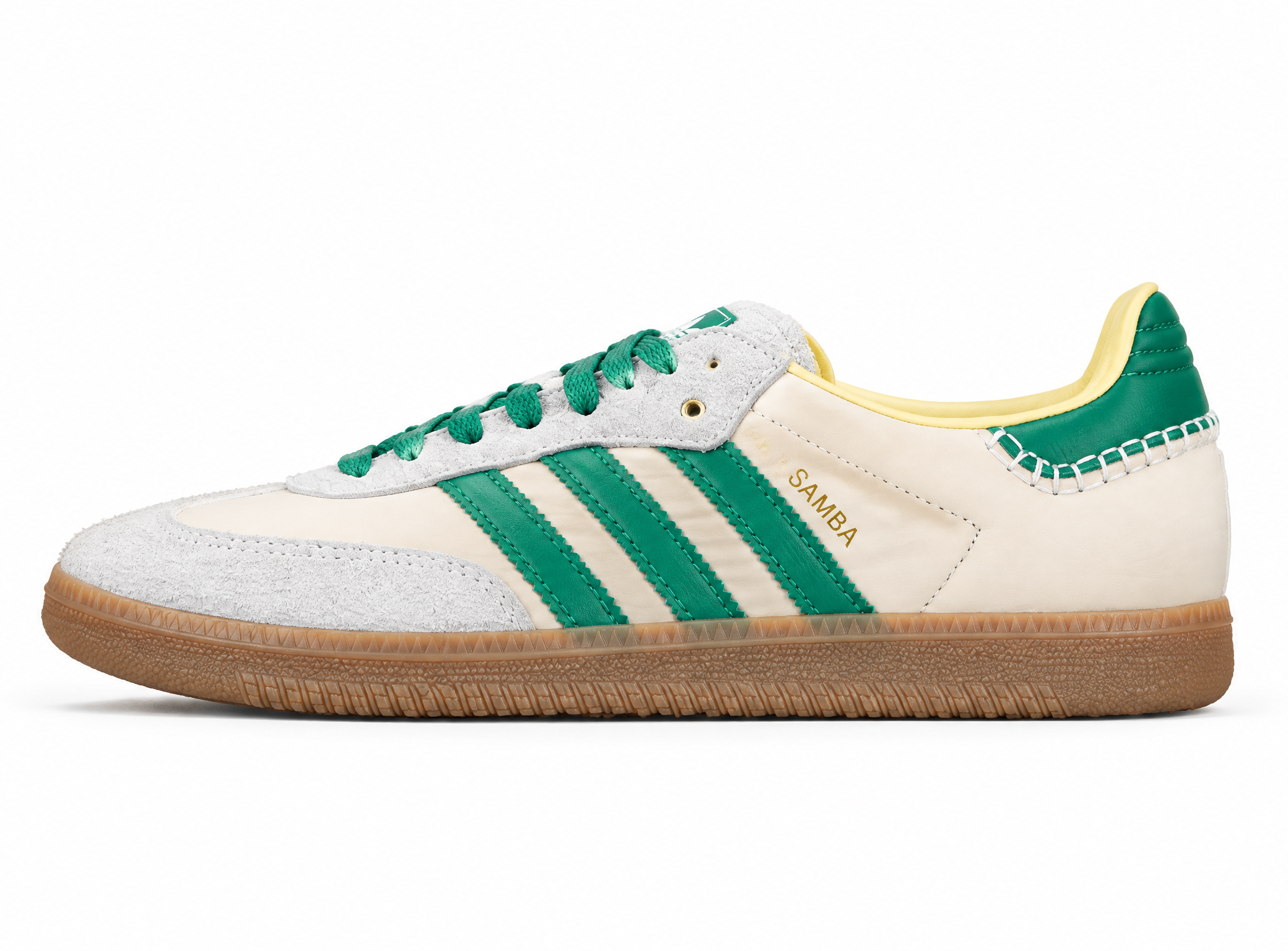 Adidas Wales Bonner X Samba Cream White/Bold Green/Easy Yellow GY4344