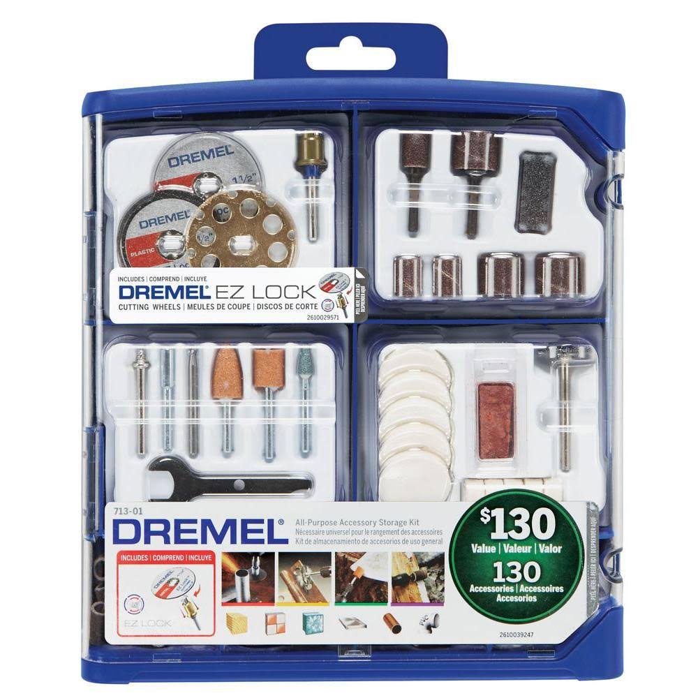 Dremel 8220 Series 12-Volt Max Lithium-Ion Variable Speed Cordless Rotary Tool Kit + Rotary Tool Accessory Kit (130-Piece)