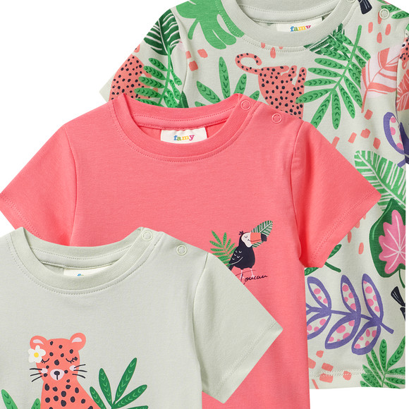 Famy 3 Baby T-Shirts mit bunten Motiven