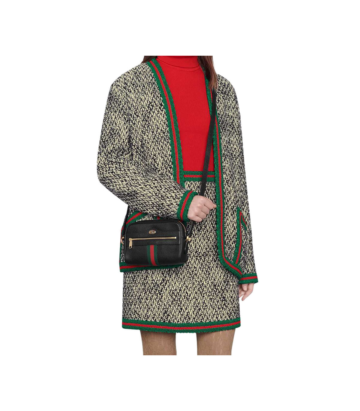 Gucci Ophidia Leather Mini Bag Black