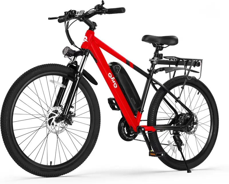 Qlife Racer Adult E-Bike – 21-Speed Mountain Bike with Lightweight Frame