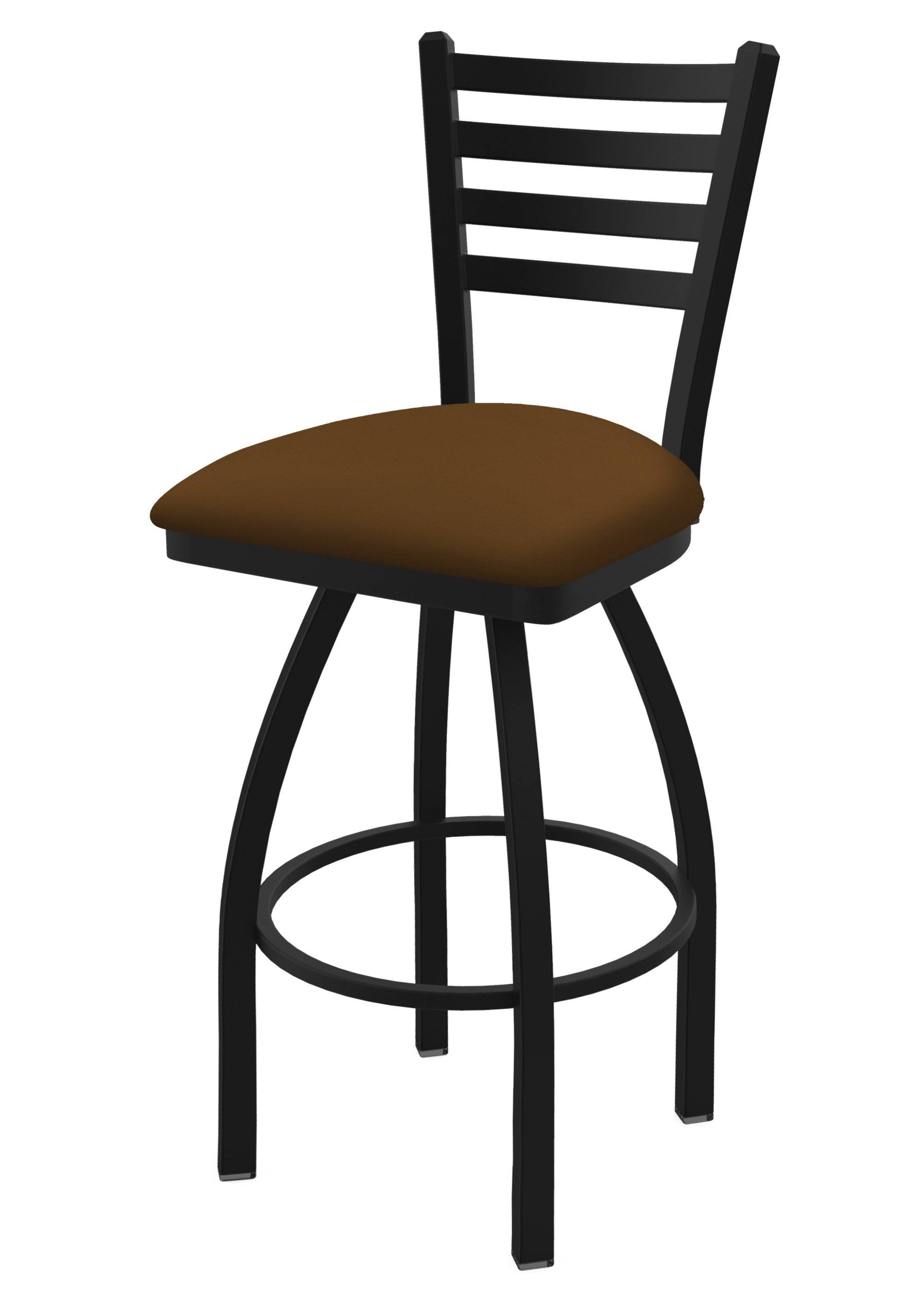 Holland Bar Stool 410 Jackie 30x22 Swivel Bar Stool with Anodized Nickel Finish and Canter Thatch Seat