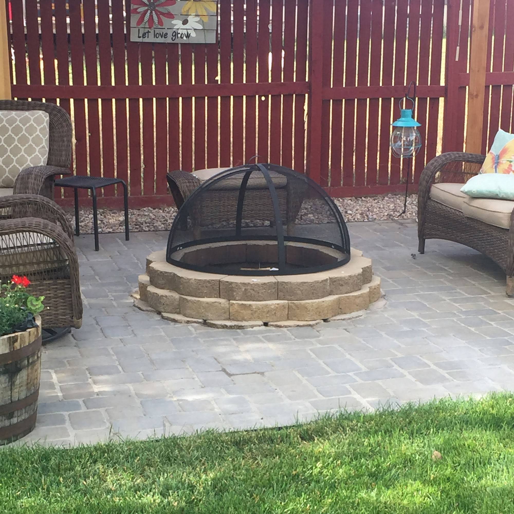 Sunnydaze Easy Access Fire Pit Spark Screen, 40-Inch