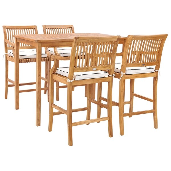 Chic Teak Maldives Rectangular Teak Wood Bistro Bar Table,63 x 35 inch (table only)