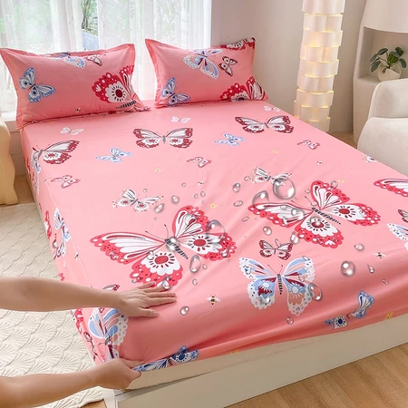 NEW Waterproof Mattress Protector Cotton Bedsheet Queen/King/Single Size Sarung Tilam Kalis Air
