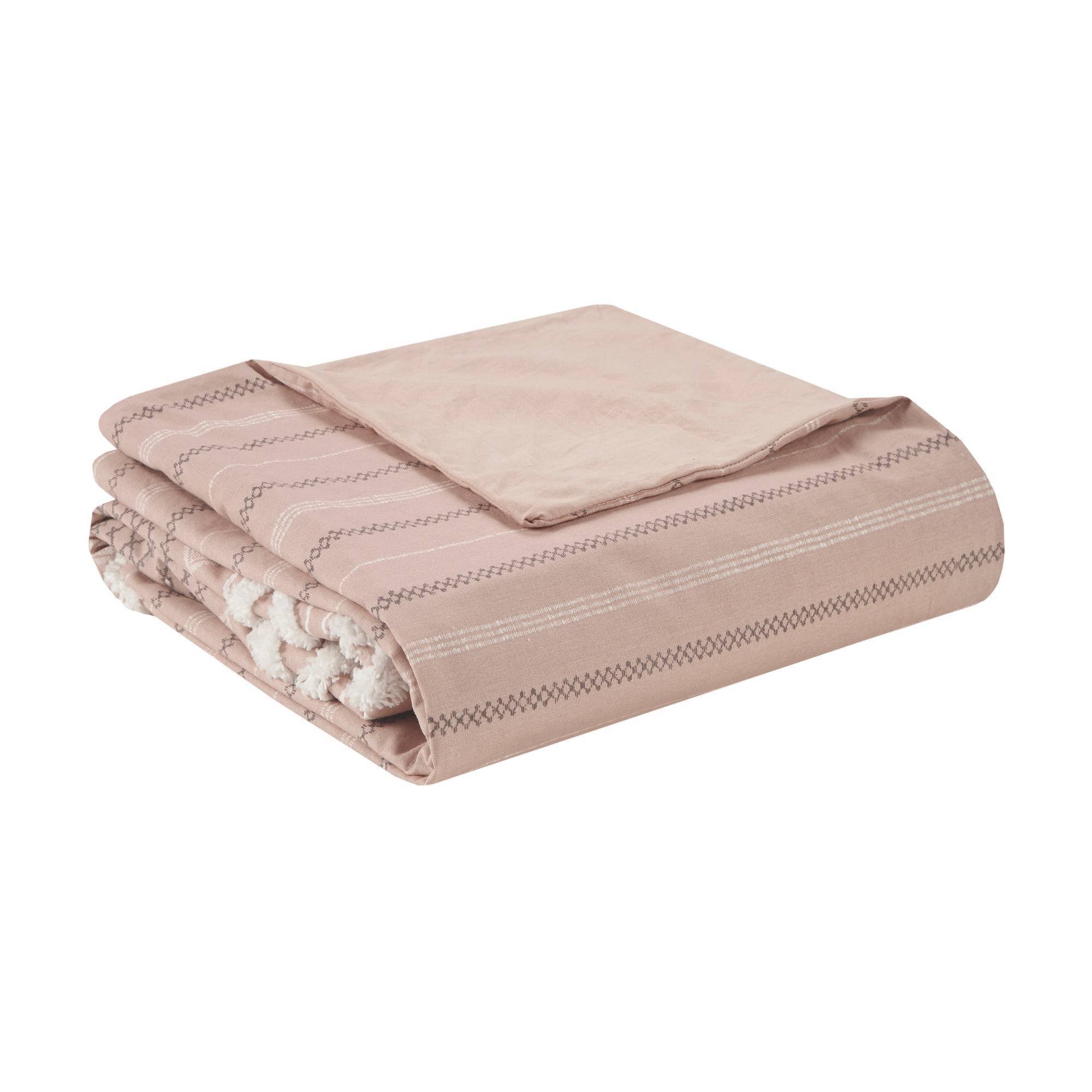 INK+IVY - Imani Cotton Duvet Cover Mini Set - Blush - King/Cal King