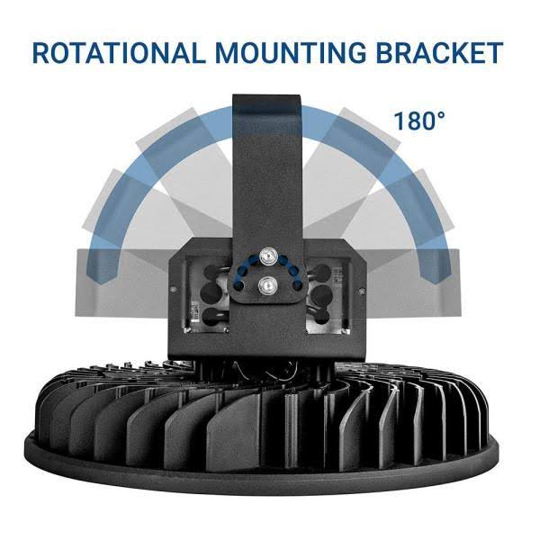 Hyperikon 18 in. 2000-Watt Equivalent Integrated LED Black High Bay Light, 5000K