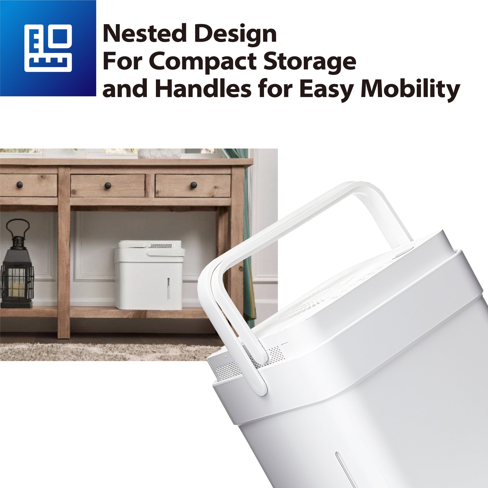 Midea Cube 20-Pint Smart WiFi Dehumidifier， Coverage up to 2，000 sq. ft.